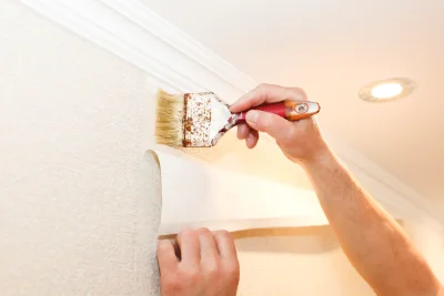 Pose de papier peint à Tavant — revêtements muraux et toiles de verre